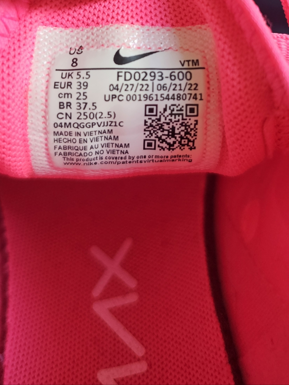 Nike Air Max 270 Neon Pink Sneaker Shoe Sz 8 - Picture 2 of 11
